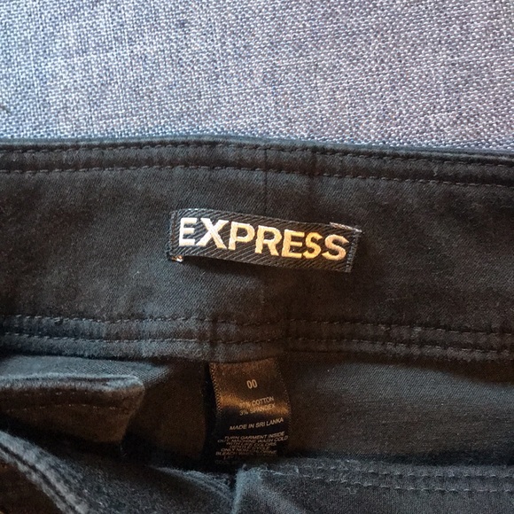 Express button front Black stretch sailor shorts size00 - Picture 3 of 6